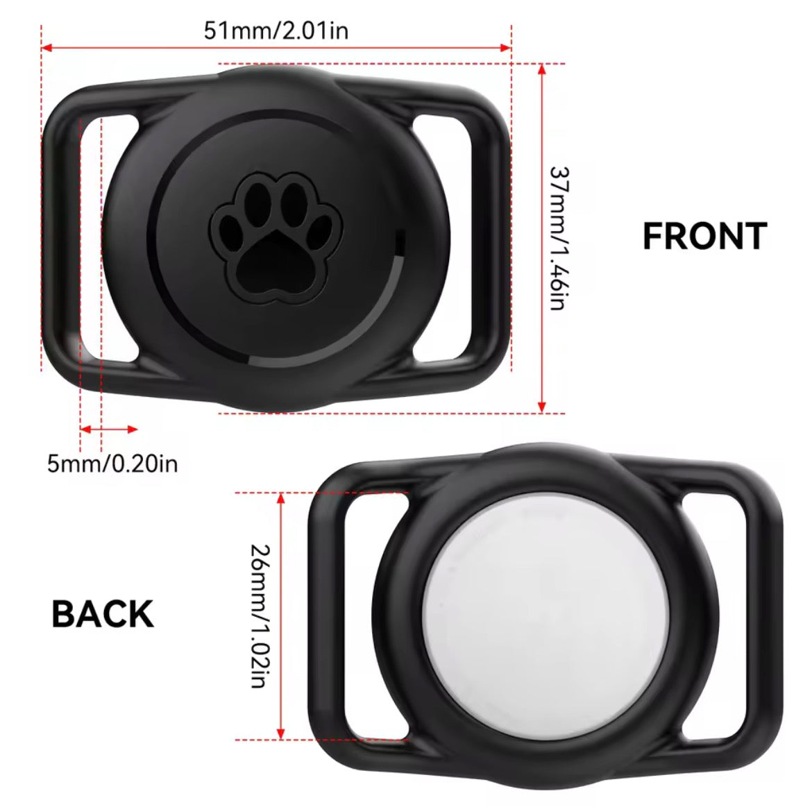 Dog Collar Air Tag Holder